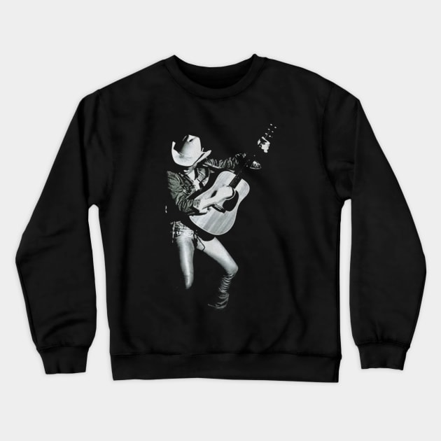 Dwight Yoakam Black art Crewneck Sweatshirt by chanda's